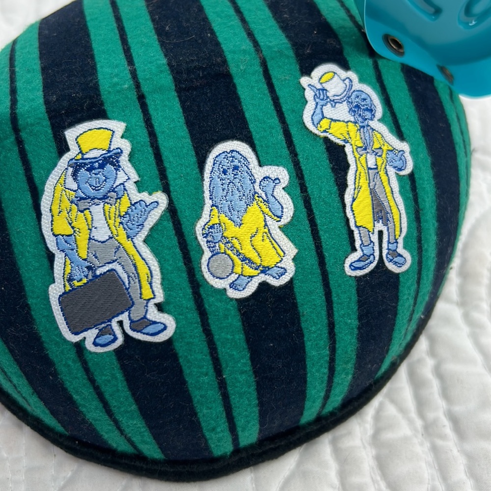 Rare Disney Haunted Mansion Black & Green Mickey Ears Hat - Picture 6 of 7